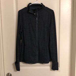 Blue athletic zip up jacket